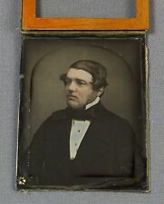 c1845-50 rare and finely hand-tinted daguerreotype of distinguished gentleman picture
