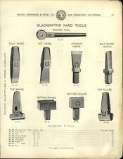 ca 1903 PAPER AD Atha Heller's Blacksmith Tools Healing Tool Swage Punch  picture