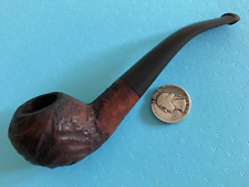 VTG BENT STEM RUSTICATED UNSIGNED 41 IMPORTED BRIAR SMOKING PIPE ESTATE VG picture