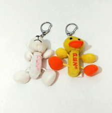 2 PEZ  Plush  Stuffed Bear And Duck Candy Dispenser  picture