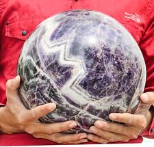 Huge Natural 25cm Blue Amethyst Crystal Stone Metaphysical Healing Chakra Sphere picture