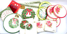 Vintage Hallmark Christmas Paper Plate Napkin Placemat Wreath Bell Lot picture