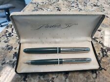 Vintage USA Parker 51 Fountain Pen & Liquid Pencil Set w Orignal Case grey picture