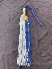 Vintage 1973 White & Blue  Graduation Tassel with Hang Loop picture