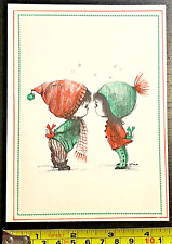 Vintage Moppetts Fran Mar Kids Greetings Cards Cute Kissing Ephemera  Decor picture