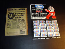 Circa 1950s PAL Hollow Ground Injector Razor Blade Display picture