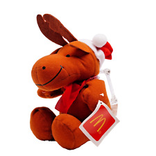 Mcdonalds Christmas Moose Plush Stuffed Animal 8” Holliday Gift Rare New W Tags picture
