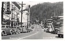 RPPC Dunsmuir California c1940's Hotel Bakery Drug Store picture