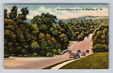 Wheeling WV-West Virginia, National Highway, Route 40, Antique Vintage Postcard picture