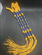 UNIQUE - Tzitzits with YHVH name Set of 4 (Gold & Sapphire Blue) picture