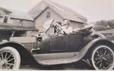 1920's Original Photo Old Car With People Inside picture