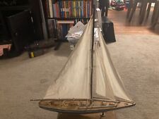 Wooden sailboat model excellent condition, mildly large picture
