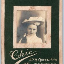 c1880s Toronto, Canada Cute Little Girl Cabinet Card Chic Photo Booth? Young H37 picture