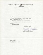 RALPH J. BUNCHE - TYPED LETTER SIGNED 04/07/1971 picture