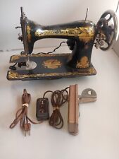 Vintage Antique 100 Year Singer Treadle Sewing Machine W Pedal Elec Works Read picture