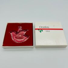 Vtg Orrefors Crystal 1984 Christmas Ornament Dove Original Box No Ribbon picture