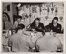 Navy Generals USS Oriskany Aircraft Carrier Mess Hall Vintage File Photo 1950 picture