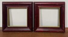 Vintage Pair of Wooden Square Frames with Gilded Inner Layer 7.5”x7.5”x1”/5”x5” picture