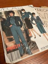 McCall’s Pattern #2257 Dynasty Misses Size 8 UNCUT Joan Collins Vintage 1985 picture