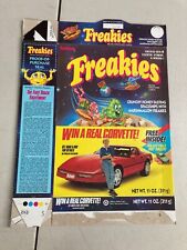 Freakies Cereal box Ralston corvette prize 1980's picture