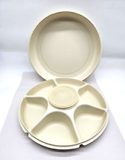 Tupperware Vegetable Dip Snack Serving Tray 1665-5 With Lid 1666-4 And Dip Cup picture