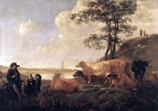 Art Oil painting Landscape-near-Rhenen-1650-1655-Aelbert-Cuyp-oil-painting picture