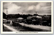 Postcard Rush Springs OK Oklahoma Watermelon Capitol Trucks Full c1940s AT1 picture