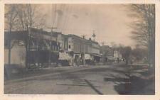 RPPC MAIN STREET PERRY NEW YORK REAL PHOTO POSTCARD 1910 picture