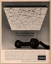 1962  Gold  Bond Solitude Ceiling Tile Black Rotary Phone Print Ad picture