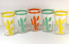 5 Vtg Homer Laughlin Hacienda Juice Glasses Cactus design picture