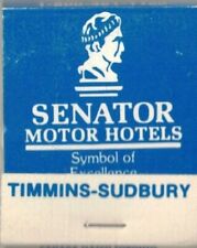 SENATOR MOTOR HOTELS-TIMMINS-SUDBURY-CANADA-ONE 1/2 INCHES WIDTH-FULL-1980'S picture