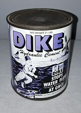 VINTAGE GIBRALTAR CEMENT PRODUCTS DIKE HYDRAULIC CEMENT CAN DETROIT MICHIGAN picture