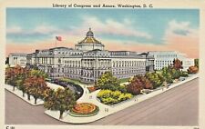 Vintage Postcard WASHINGTON D.C.  LIBRARY OF CONGRESS & ANNEX  LINEN  UNPOSTED picture