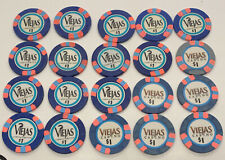 Lot of 20 - VIEJAS Casino & Turf Club $1 Chip Alpine CA California H&C picture