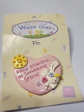 Proud Grandma of Somebunny Special Pin Widdle Ones Russ Berrie Pink Heart picture