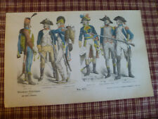 French Soldiers & Royalty-1860s Engravings-Hand Colored-7 Pages picture