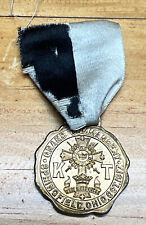 Vintage 1917 Knights Templar , Medal And Ribbon, Springfield Ohio Masonic Home picture