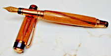 Hand Turned Fountain Pen in Asian Marble Wood picture