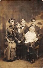 G35/ Greensburg Pennsylvania RPPC Postcard c1910 Family Children picture