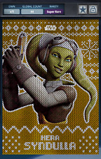 Topps Star Wars Card Trader 2019 Hera Syndulla Holiday Ugly Sweater Gold 44cc picture