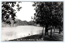 c1940's Red River Water Tower Fargo North Dakota ND Vintage RPPC Photo Postcard picture