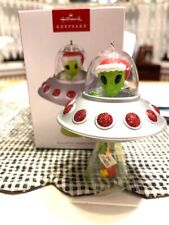 HALLMARK GALACTIC GREETINGS 2022 CHRISTMAS ORNAMENTS UFO ALIEN SPACESHIP SPACE picture