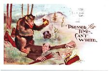 BEAR BY H H TAMMEN.VTG 1909 EMBOSSED POSTCARD*B22 picture