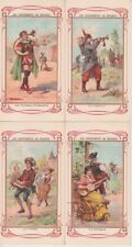 People with MUSIC INSTUMENTS 18 Small Size Litho Postcards pre-1920 (L5162) picture