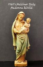 1960's MALSINER Religious  Madonna & Child Resin Figurine 9.5