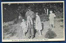 An Early morning Fishing Catch Coleman County Texas old postcard picture