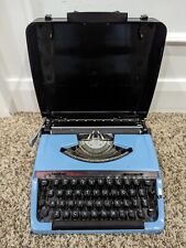 Vintage Brother Charger 11 Blue Portable Typewriter + Case  picture