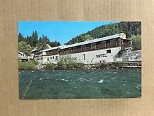 Postcard Riverside Motel Yuba River Downieville CA California Vintage Roadside picture