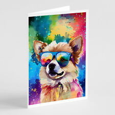 Pomeranian Hippie Dawg Greeting Cards and Envelopes Pack of 8 DAC2537GCA7P picture
