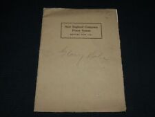 1923 NEW ENGLAND COMPANY POWER SYSTEM REPORT - SOFTCOVER - J 6902 picture